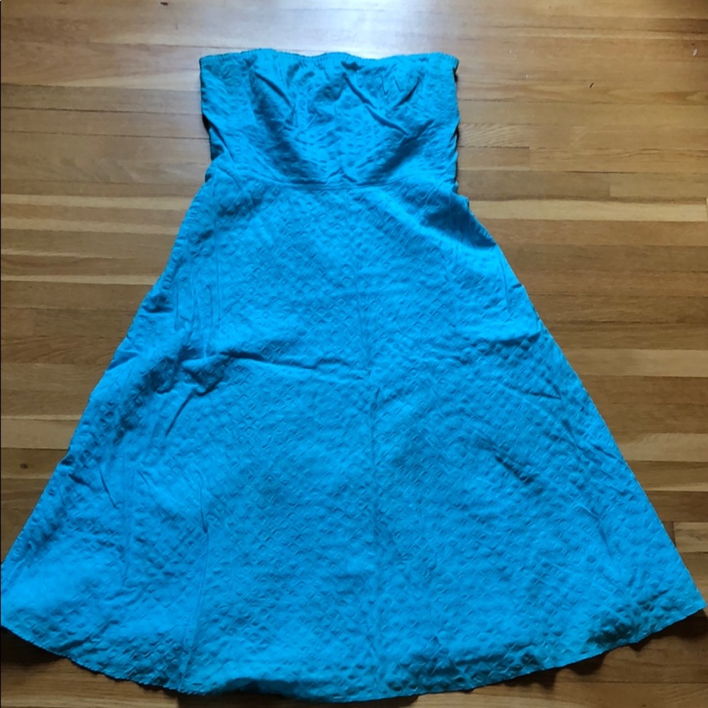 Jcrew turquoise cotton sundress sz 4